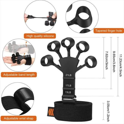Finger Gripper Hand Strengthener – Finger Flexion & Extension Exercise Resistance Band