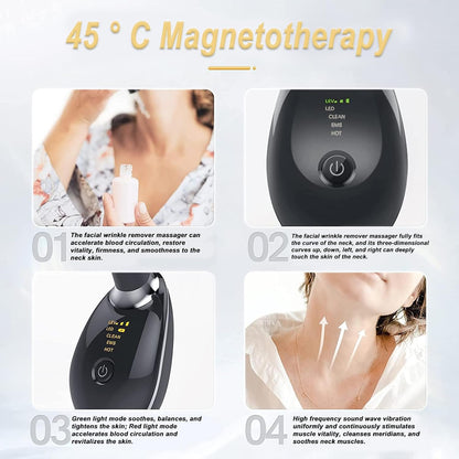 Smart LED Light Face Beauty Device – Anti-Aging Face Massager & Double Chin Reducer