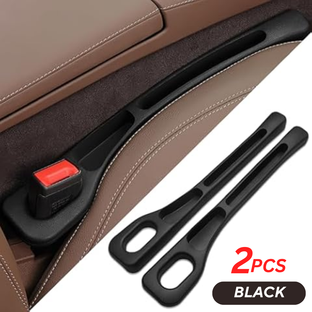 Beige Car Seat Gap Organizer Pair – Leakproof Console Storage Box & Pocket Filler