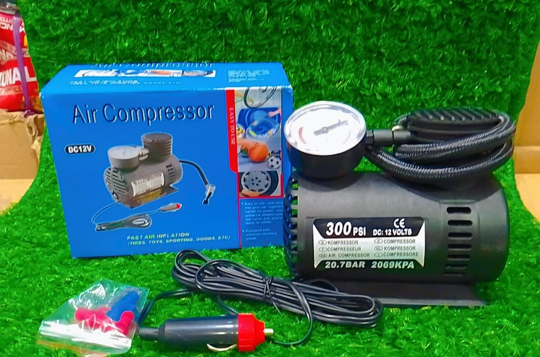 Portable 12V Car Air Compressor – 300 PSI Tyre Inflator with Pressure Gauge