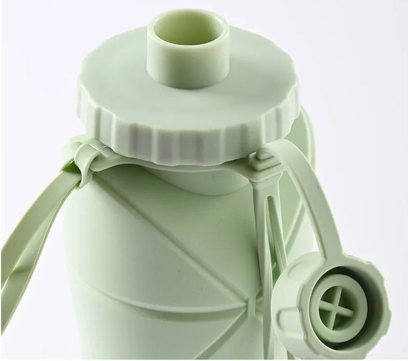 Smart Folding Silicone Water Bottle – 600ml Eco-Friendly Travel Flask