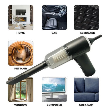 Powerful Handheld Cordless Vacuum – 3-in-1 Portable Car & Home Cleaner