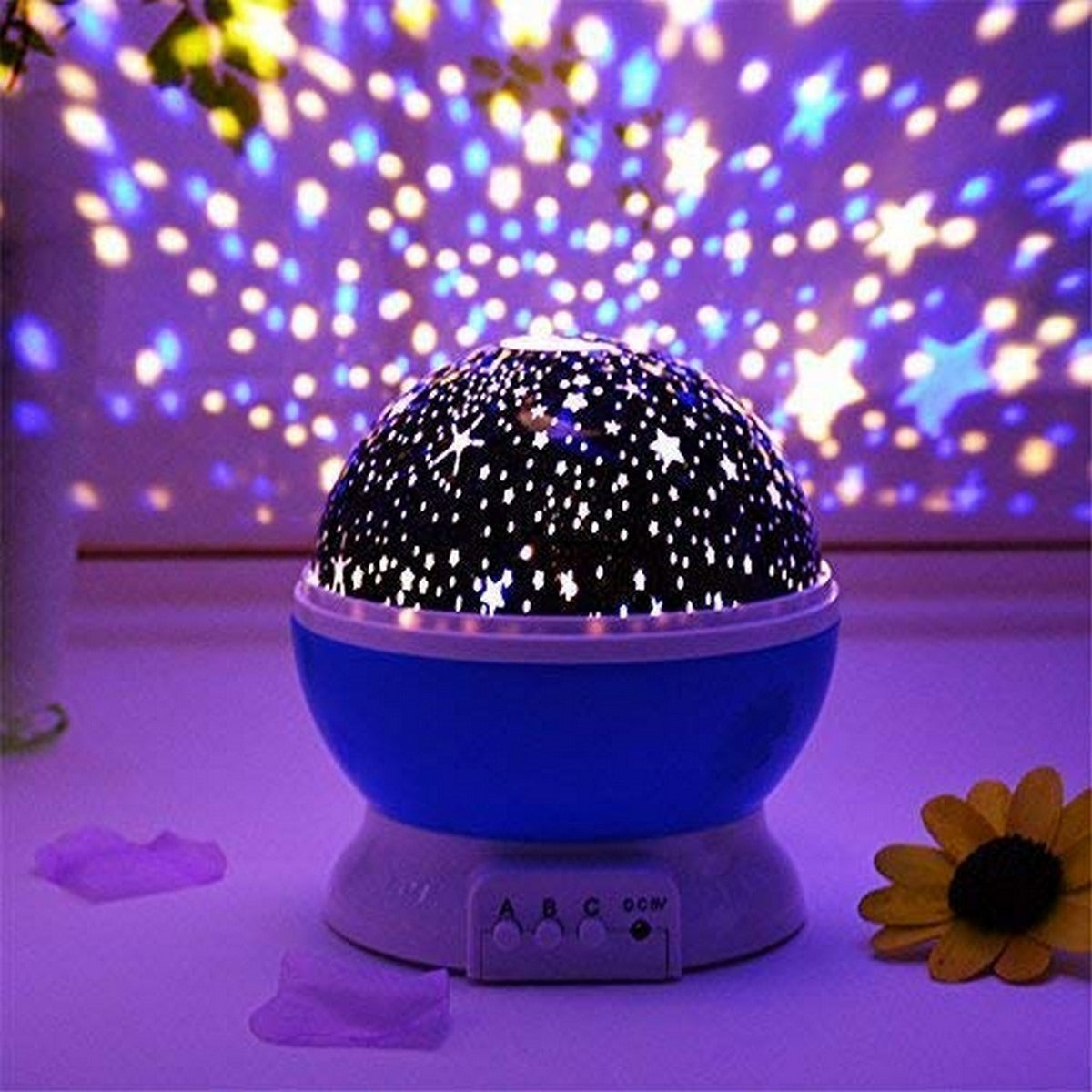 360° Rotating Starry Sky LED Projector – Magic Night Lamp for Bedroom Decor