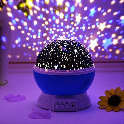 360° Rotating Starry Sky LED Projector – Magic Night Lamp for Bedroom Decor