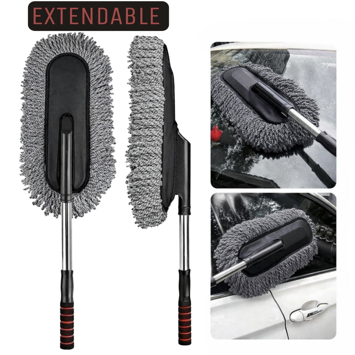 Extendable Microfiber Car Duster & Cleaning Mop – Scratch-Free Exterior & Interior Cleaner