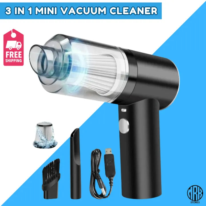Powerful Handheld Cordless Vacuum – 3-in-1 Portable Car & Home Cleaner