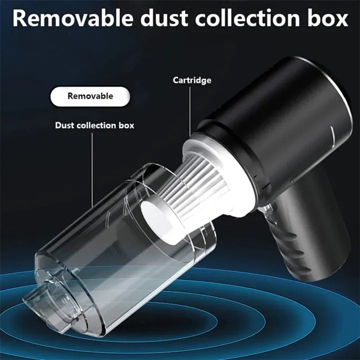 Powerful Handheld Cordless Vacuum – 3-in-1 Portable Car & Home Cleaner