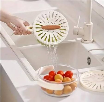 2-in-1 Fruit & Vegetable Drainer Box – Kitchen Storage Container
