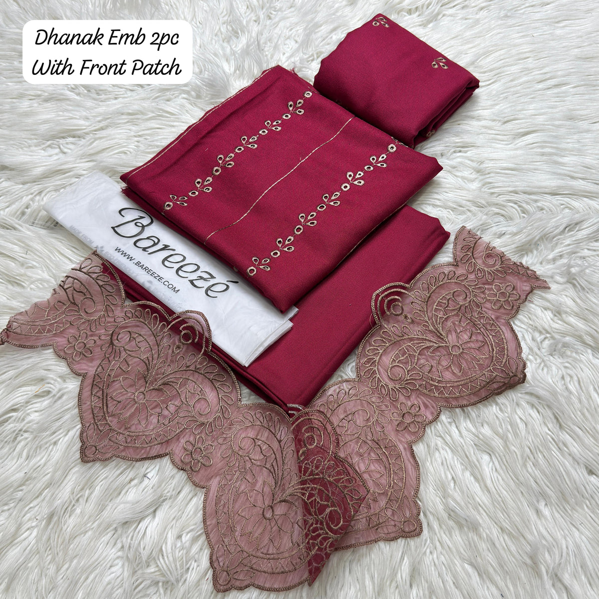 Bareeze Premium Embroidered Dhanak 2-Piece Winter Suit – Collection Edition