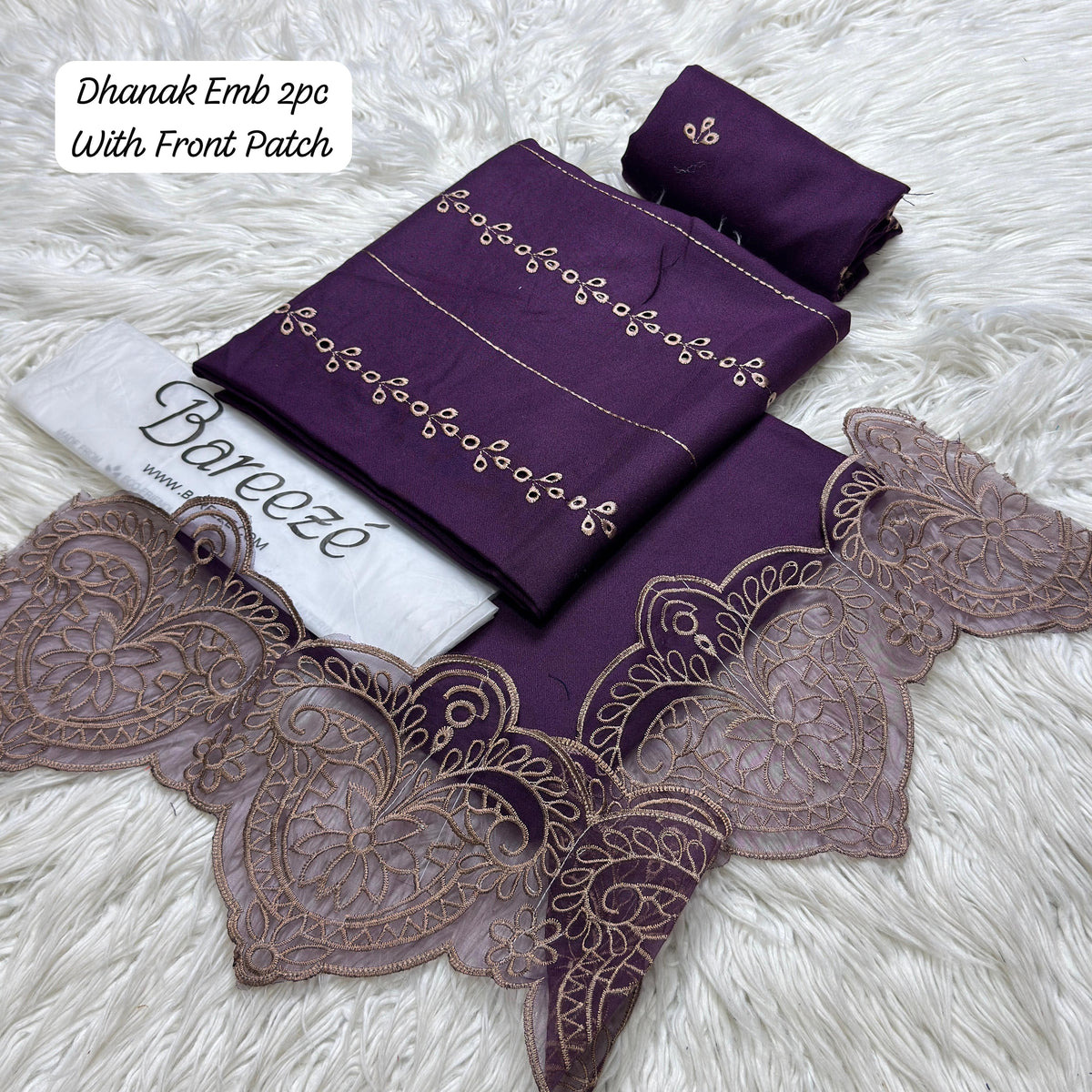 Bareeze Premium Embroidered Dhanak 2-Piece Winter Suit – Collection Edition