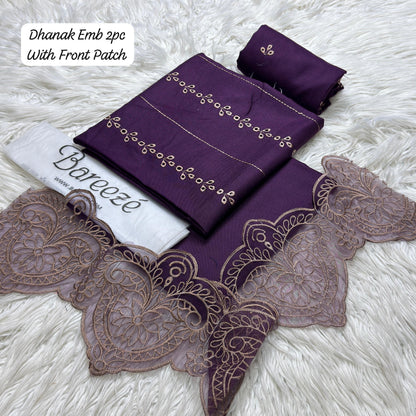 Bareeze Premium Embroidered Dhanak 2-Piece Winter Suit – Collection Edition