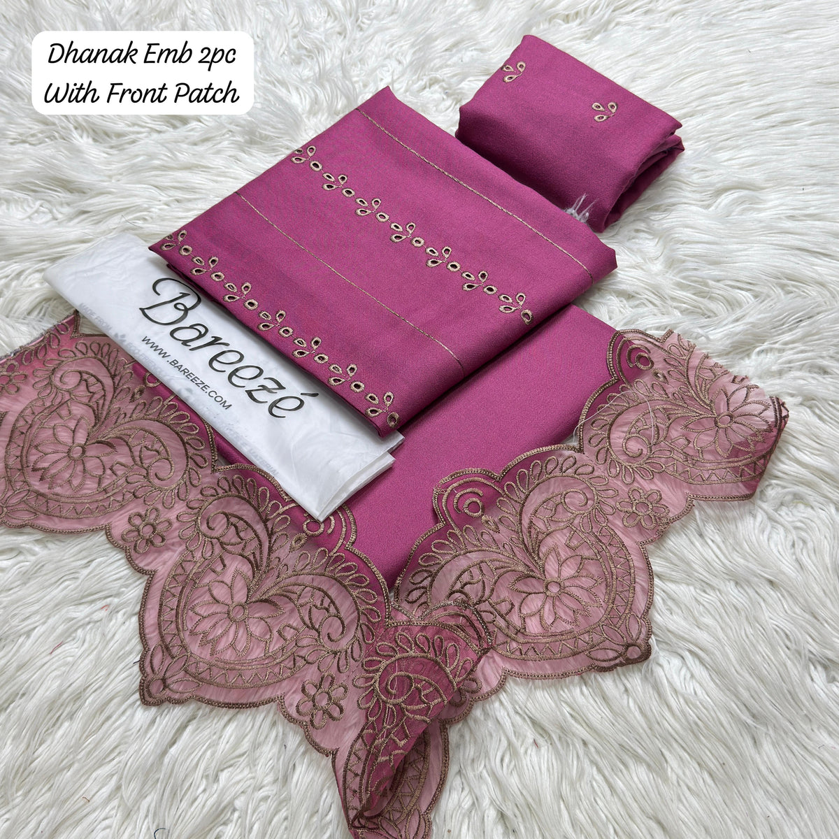Bareeze Premium Embroidered Dhanak 2-Piece Winter Suit – Collection Edition