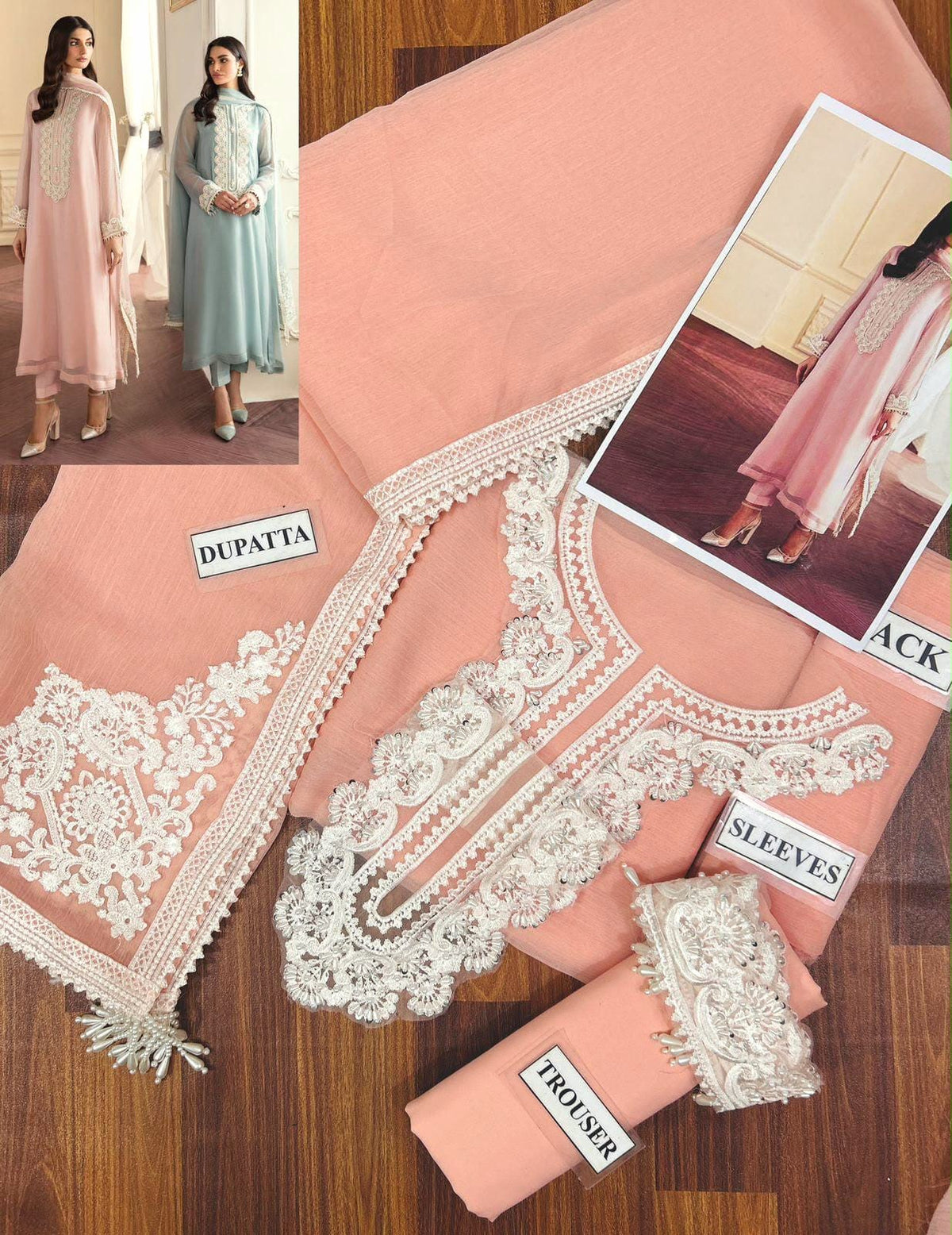 Baroque Heavy Embroidered Chiffon Suit with Adda Work & Chiffon Dupatta – Festive Collection