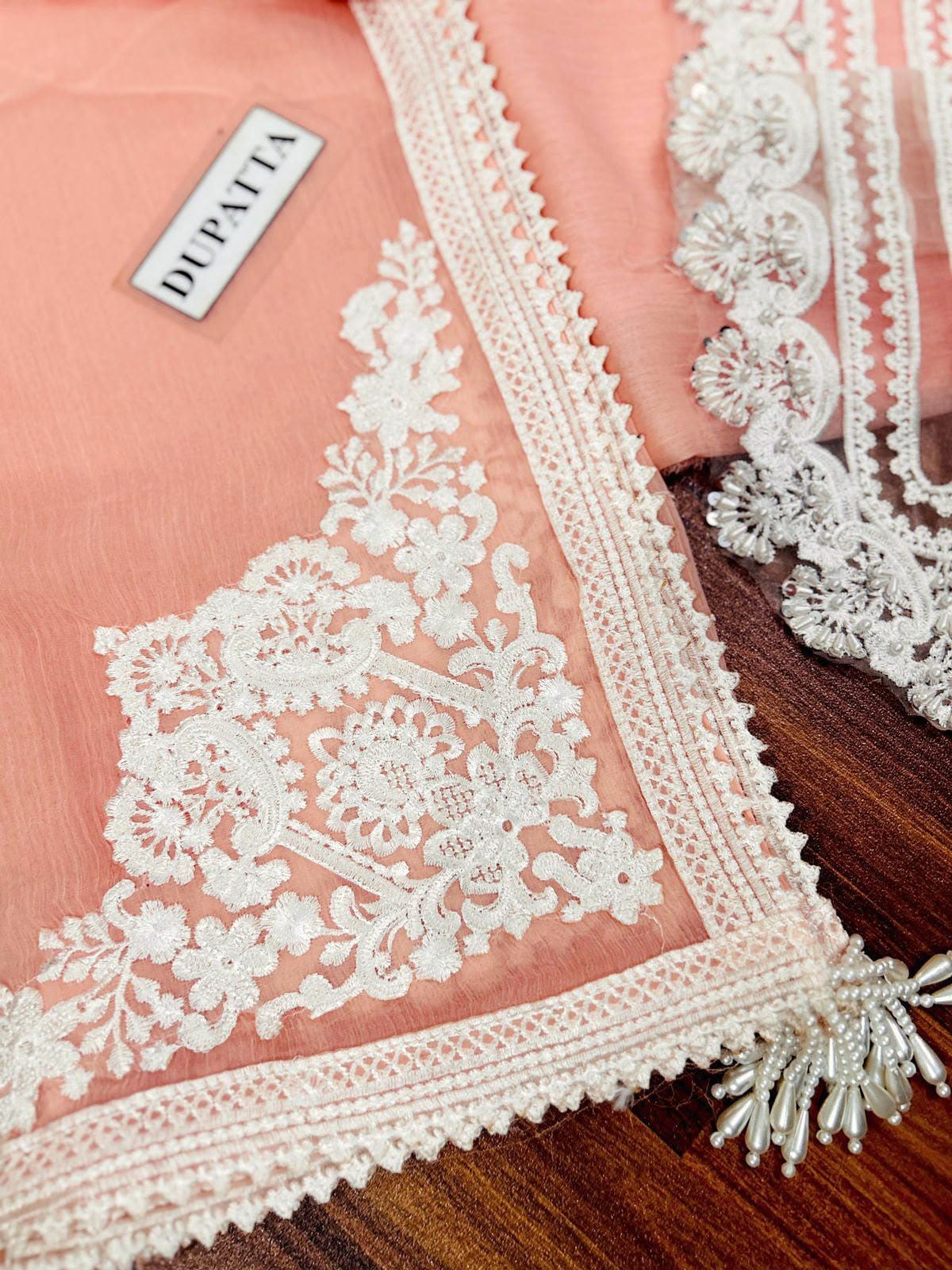 Baroque Heavy Embroidered Chiffon Suit with Adda Work & Chiffon Dupatta – Festive Collection