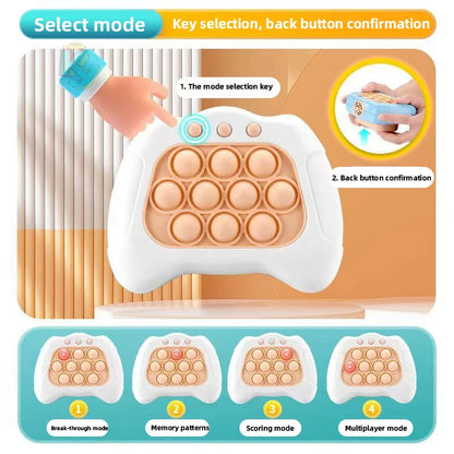 Quick Push Pop Game Console – Electronic Light-Up Fidget Toy