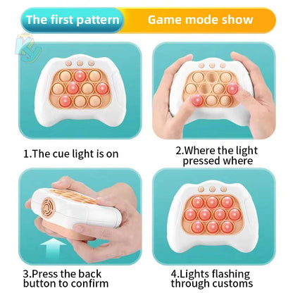 Quick Push Pop Game Console – Electronic Light-Up Fidget Toy