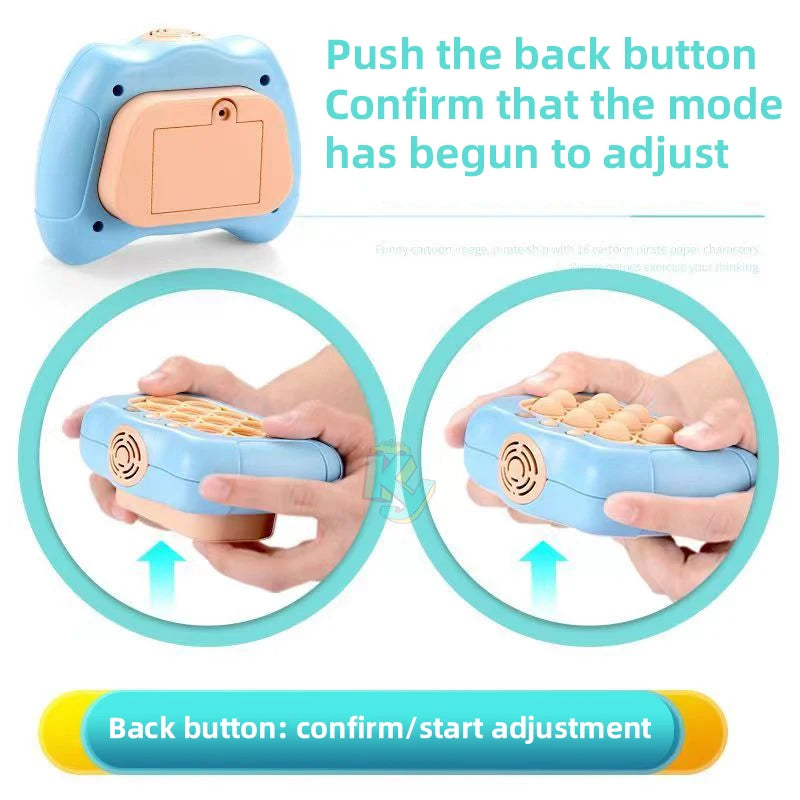 Quick Push Pop Game Console – Electronic Light-Up Fidget Toy