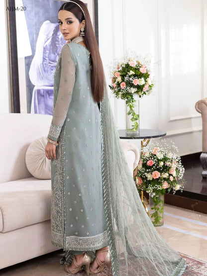Asim Jofa Jhilmil Chiffon Collection – Heavy Spangle Embroidered Festive Suit