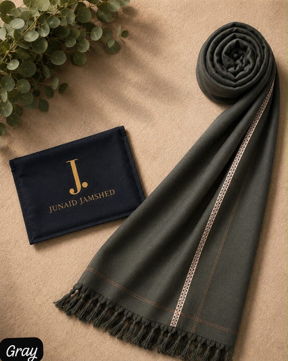 👑 J. Junaid Jamshed Pure Suti Woollen Men's Winter Shawl (3 Gaz) – Executive Wholesale Edition 👑