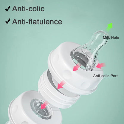250ML New Baby Hands-Free Feeder Bottle – Self-Feeding Silicone Straw Nursing Bottle
