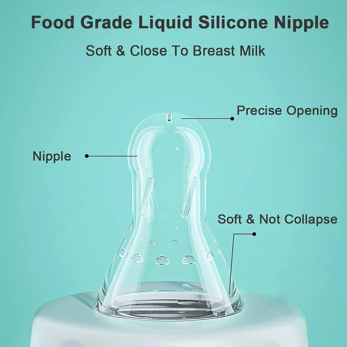 250ML New Baby Hands-Free Feeder Bottle – Self-Feeding Silicone Straw Nursing Bottle
