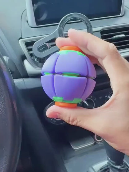Rotatable 3D Printed Fidget Ball – Push Pop Finger Gyro Sphere Toy