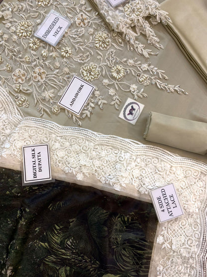 Musferah Saad (Pearl Symphony) – Pure Soft Charmeuse Silk Suit with Heavy Adda Work