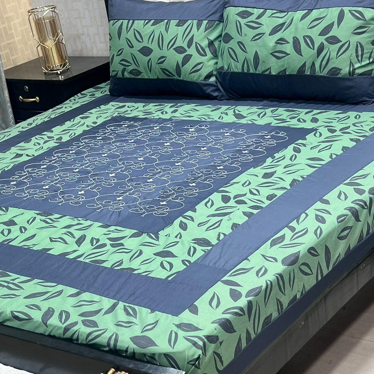 Embroidered Patchwork King Size Bedsheet Collection (Cotton Satin / Percale / Duck)