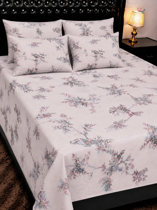 5-Piece Export Quality 100% Pure Cotton King Size Double Bedsheet Set