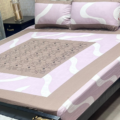 Embroidered Patchwork King Size Bedsheet Collection (Cotton Satin / Percale / Duck)