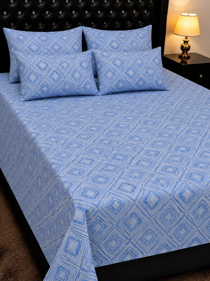 5-Piece Export Quality 100% Pure Cotton King Size Double Bedsheet Set