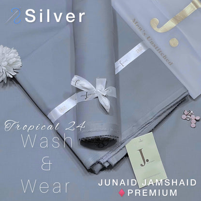 Junaid Jamshed (J.) Men’s Luxury Tropical Wash & Wear Unstitched Suit (4 Meters)
