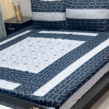 Embroidered Patchwork King Size Bedsheet Collection (Cotton Satin / Percale / Duck)