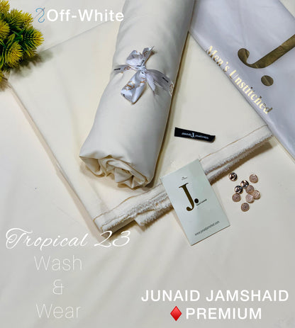 Junaid Jamshed (J.) Men’s Luxury Tropical Wash & Wear Unstitched Suit (4 Meters)