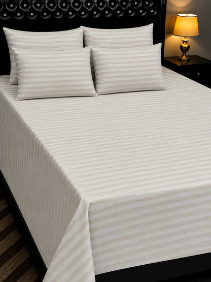 5-Piece Export Quality 100% Pure Cotton King Size Double Bedsheet Set