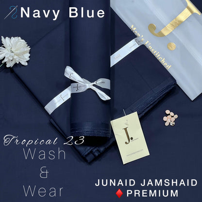 Junaid Jamshed (J.) Men’s Luxury Tropical Wash & Wear Unstitched Suit (4 Meters)