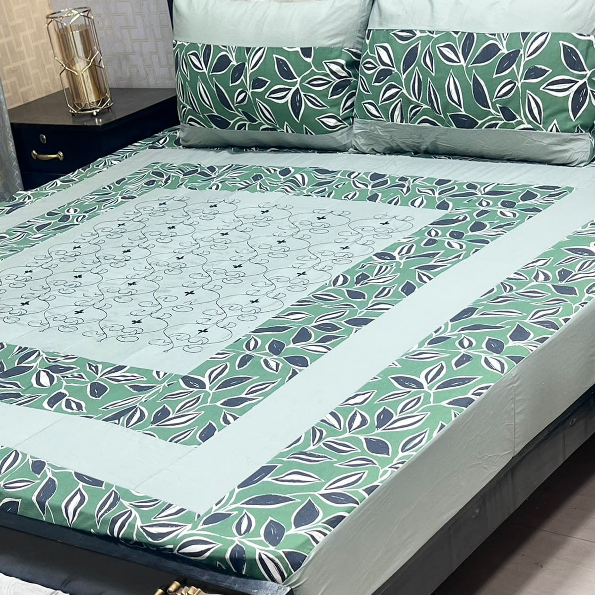 Embroidered Patchwork King Size Bedsheet Collection (Cotton Satin / Percale / Duck)