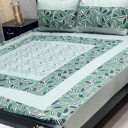 Embroidered Patchwork King Size Bedsheet Collection (Cotton Satin / Percale / Duck)