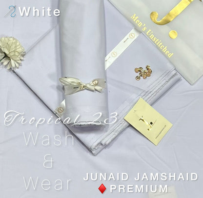Junaid Jamshed (J.) Men’s Luxury Tropical Wash & Wear Unstitched Suit (4 Meters)